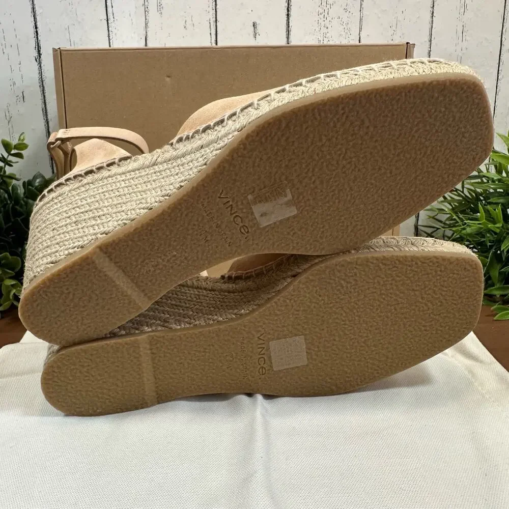 Vince Women's Cecilia Ankle Strap Espadrille Wedge‎ Sandals Size 11 $325